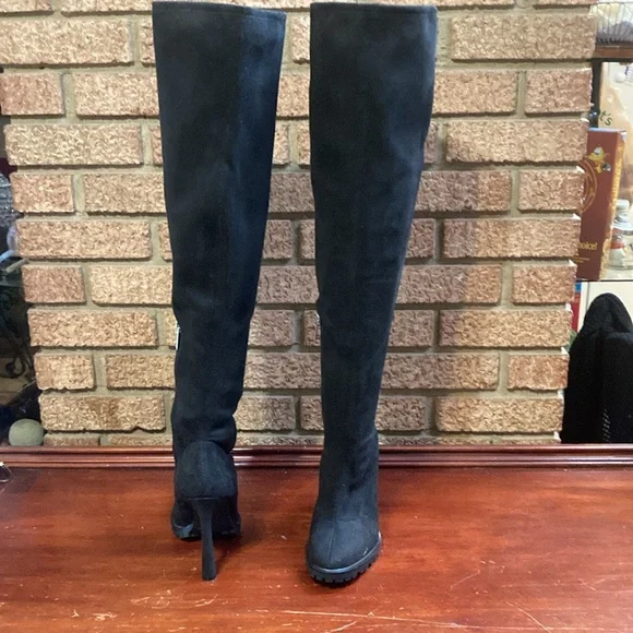 J LO over the knee black Coblin, stiletto boots. Size 7 1/2 M, By Jennifer Lopez - Picture 3 of 7